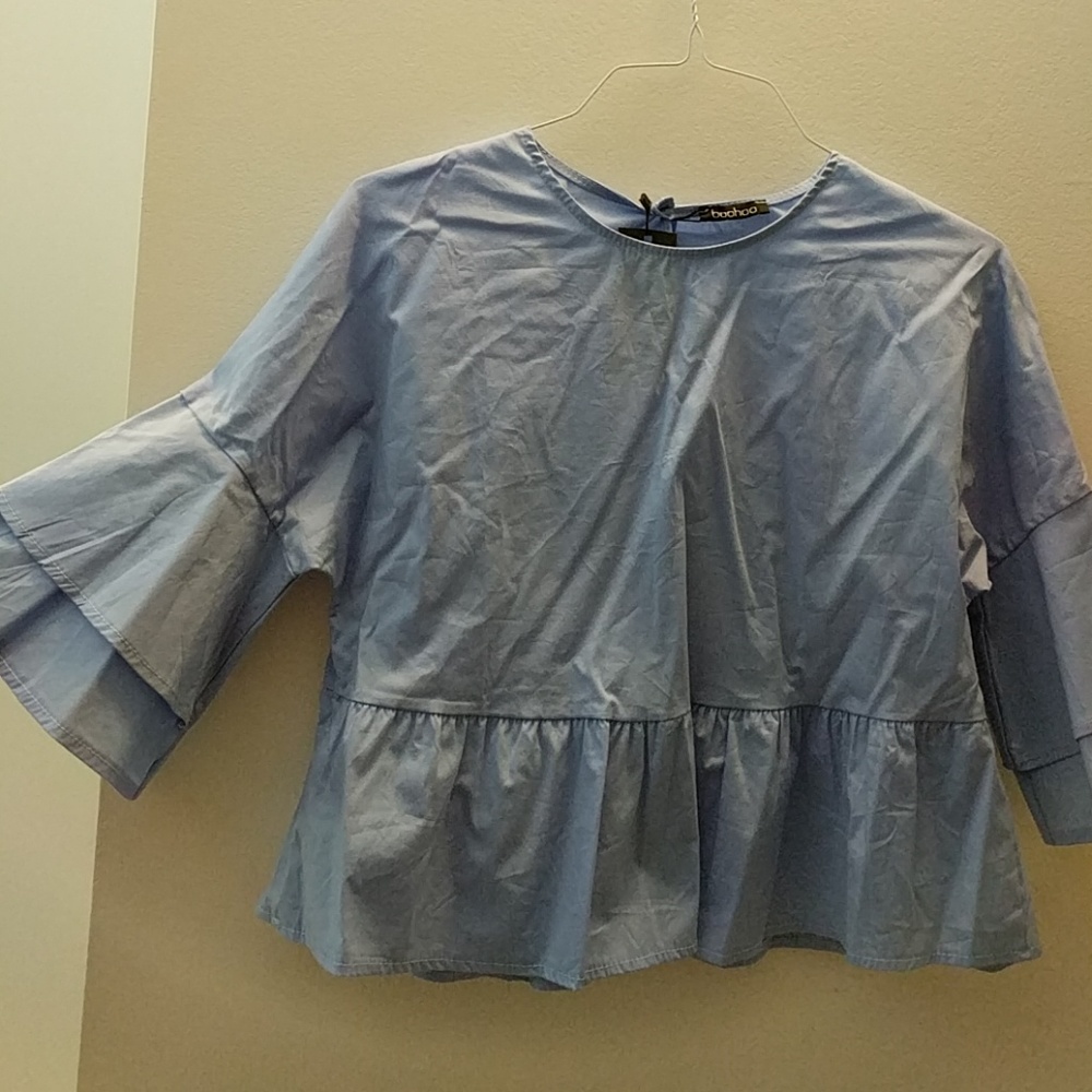 New boohoo belled shirt